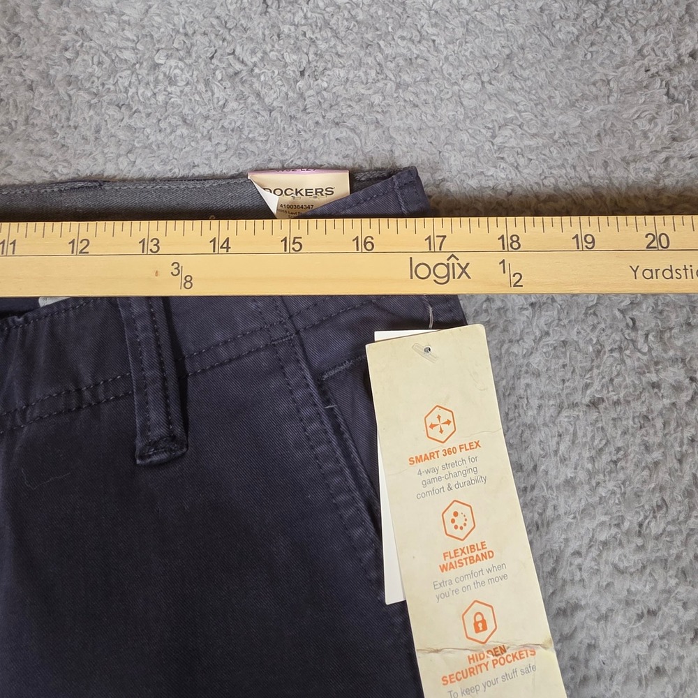 Dockers Smart 360 Flex Chino Pants Mens 32x29 Navy NWT Slim Tapered Fit - Picture 6 of 10